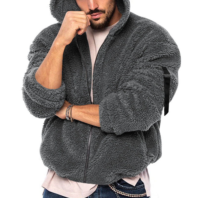 Men's Hooded Jacket-Zipper down