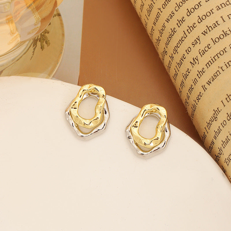 Women Two Tone Earrings