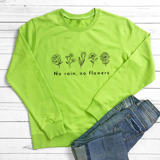 Women's Sweater-Plant Print