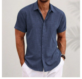 Men's Short Sleeved Polyester Shirt