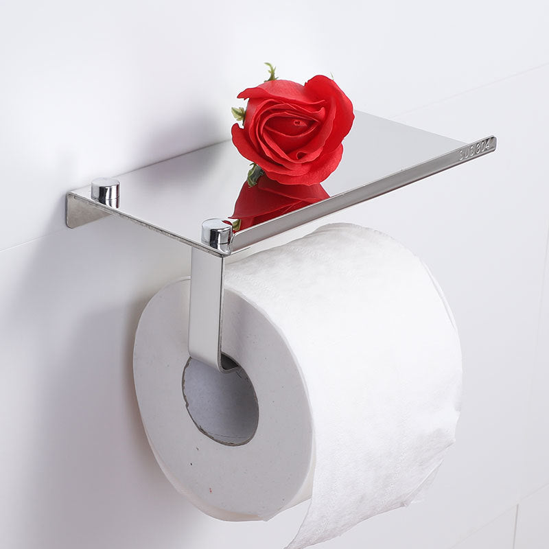 Toilet Paper Holder With Mobile Phone Rack