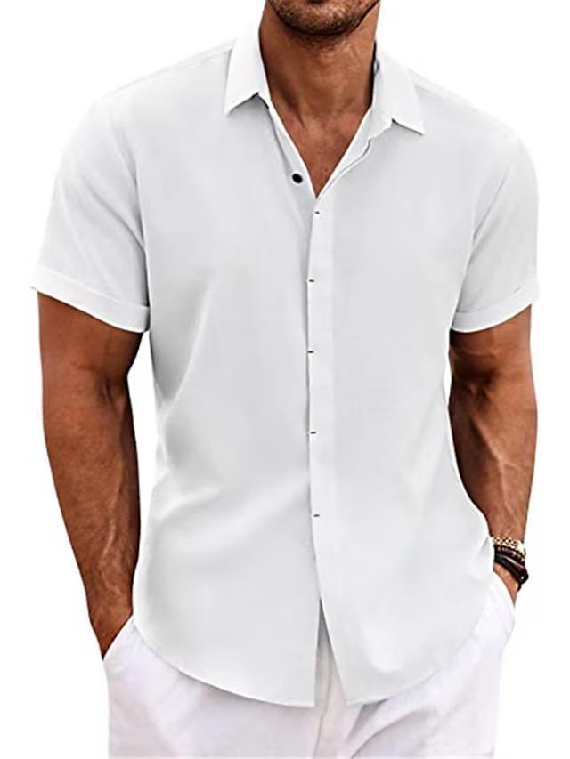 Men's Short Sleeved Polyester Shirt