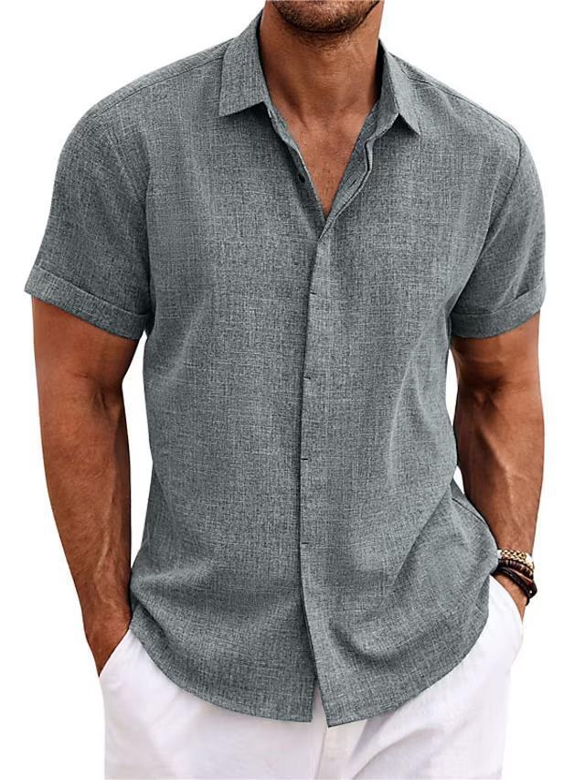 Men's Short Sleeved Polyester Shirt