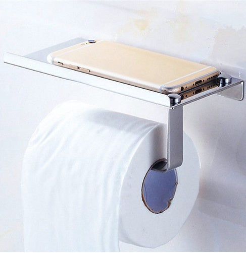 Toilet Paper Holder With Mobile Phone Rack