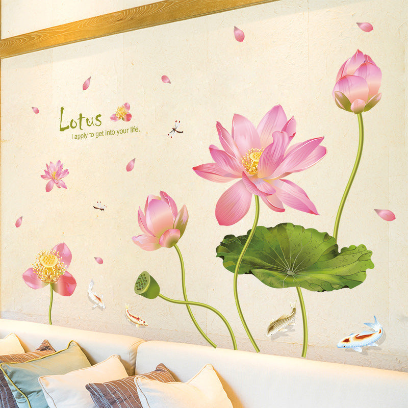 Lotus Pond Mural Poster