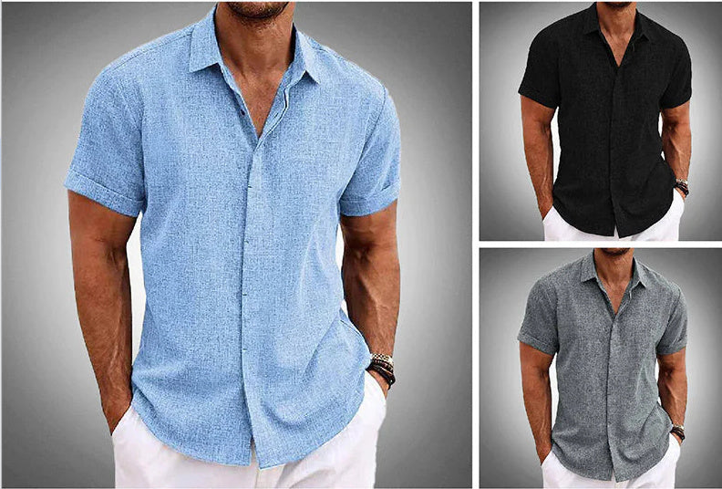 Men's Short Sleeved Polyester Shirt