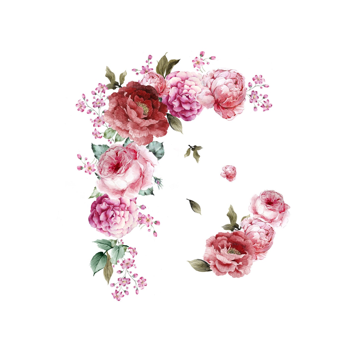 Wall Decoration Stickers-Peonies