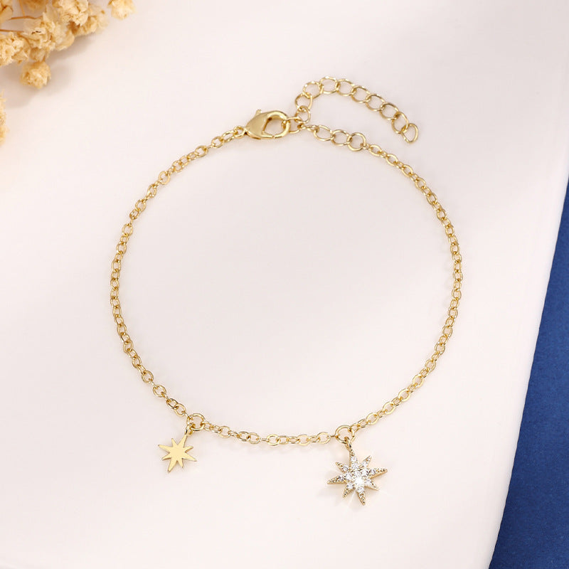 Women Bracelet With Star Drops