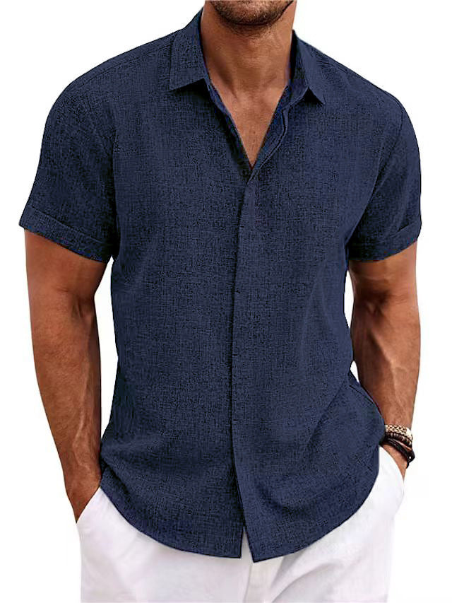 Men's Short Sleeved Polyester Shirt