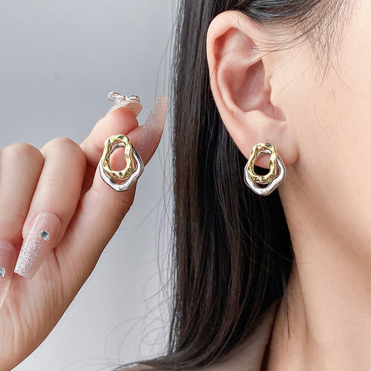 Women Two Tone Earrings