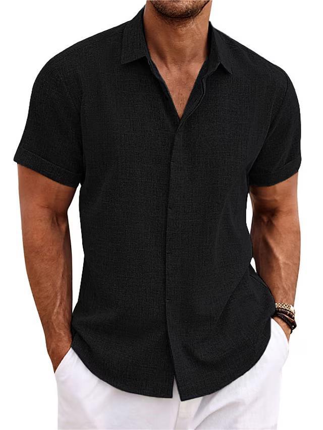 Men's Short Sleeved Polyester Shirt