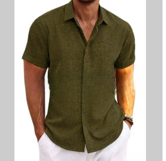 Men's Short Sleeved Polyester Shirt