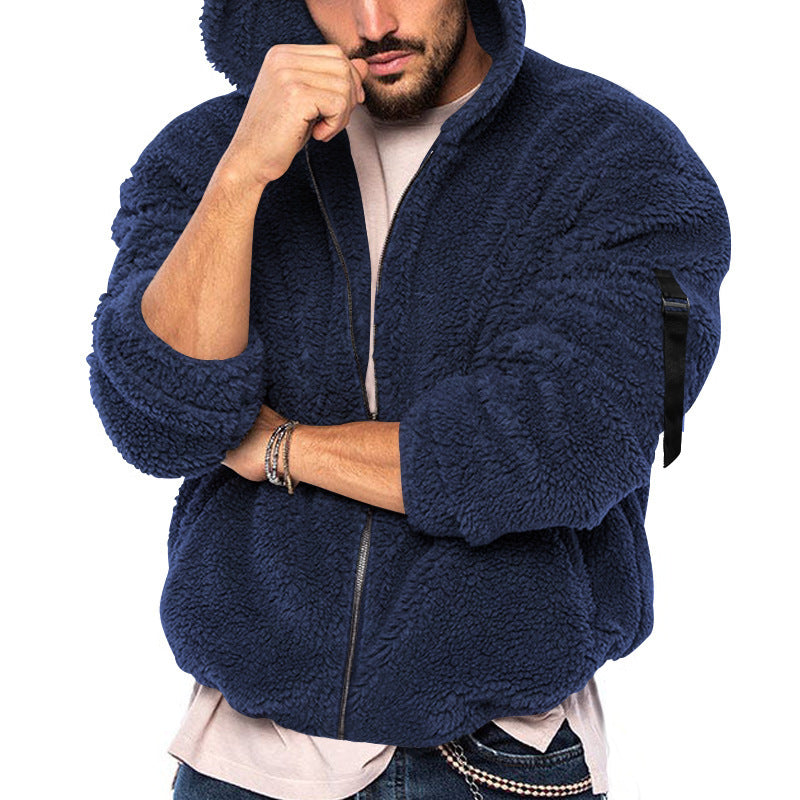 Men's Hooded Jacket-Zipper down