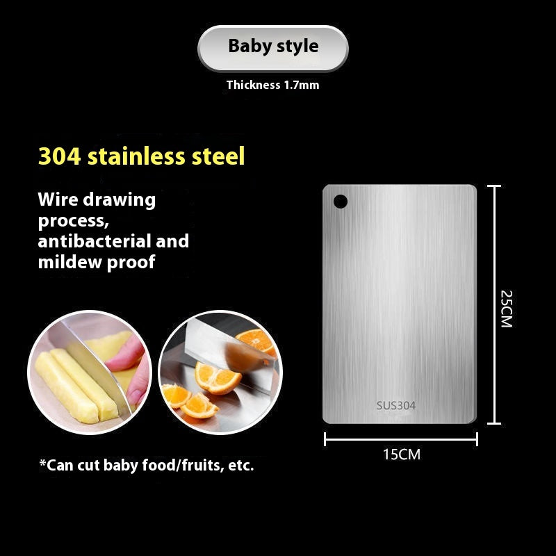 Stainless Steel Cutting Board-Thick Double-sided 304