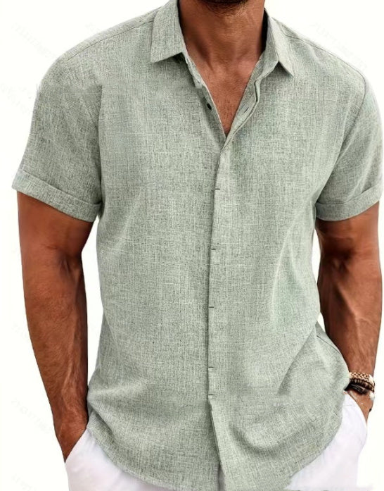 Men's Short Sleeved Polyester Shirt