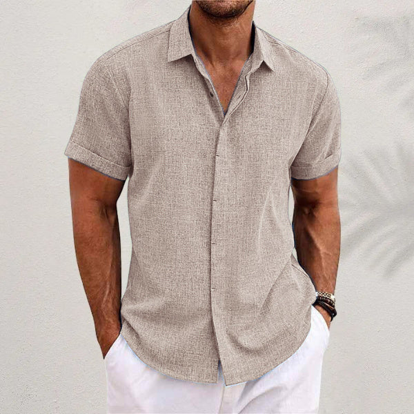 Men's Short Sleeved Polyester Shirt