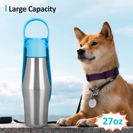 Dog Water Bottle-Soft Silicone Leaf Shape Dispenser