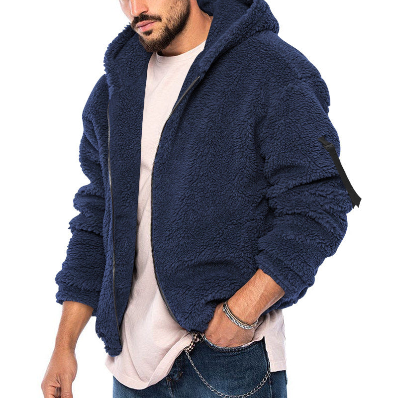 Men's Hooded Jacket-Zipper down